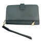 Tory Burch Deep Green Leather Bi - Fold Wallet Wristlet - Tory Burch - Designer wallet - A+ Stuff