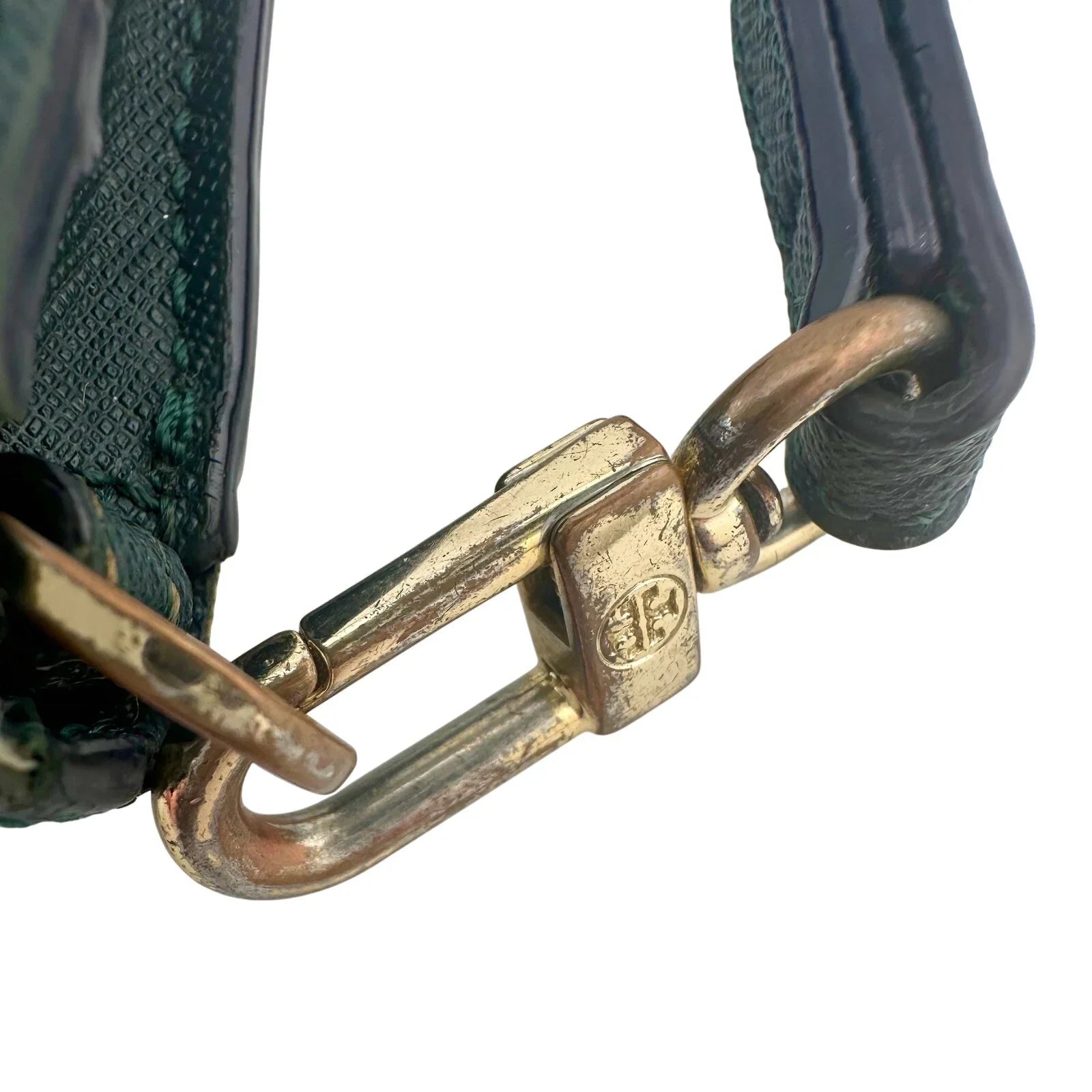 Tory Burch Deep Green Leather Bi - Fold Wallet Wristlet - Tory Burch - Designer wallet - A+ Stuff