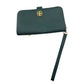 Tory Burch Deep Green Leather Bi - Fold Wallet Wristlet - Tory Burch - Designer wallet - A+ Stuff
