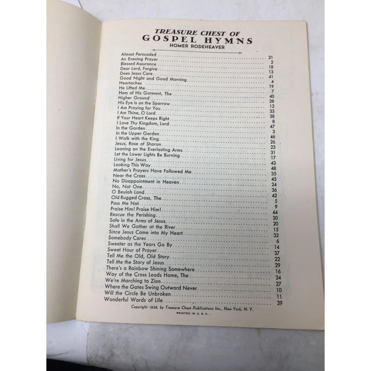 ''Treasure Chest of Homer Rodeheaver Gospel Hymns'' Sheet Music Book - A+ Stuff - SHEET MUSIC - A+ Stuff