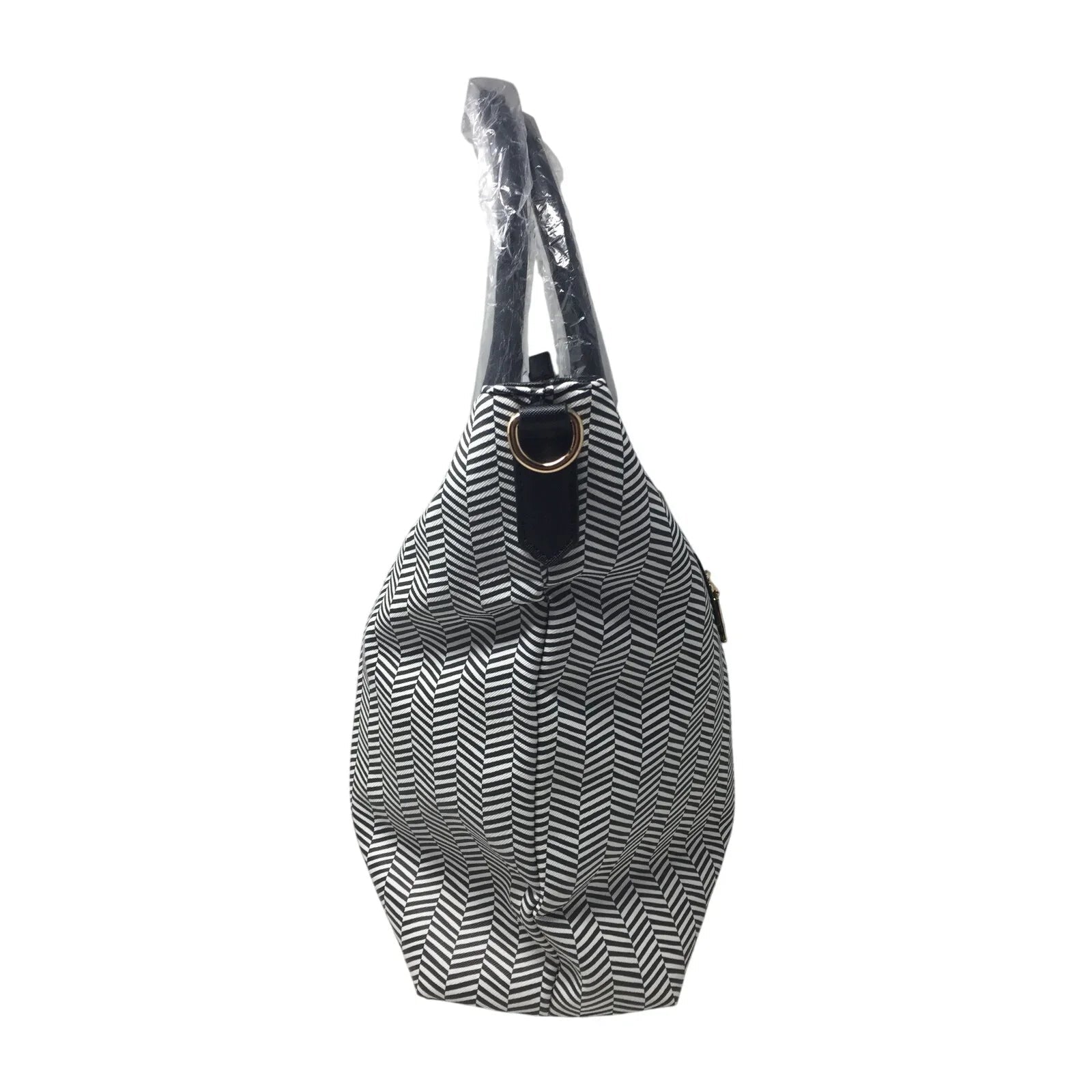 Trina Turk Optical Illusion Black & White Chevron 2 Way Tote NWT - Trina Trina Turk - tote bag - A+ Stuff