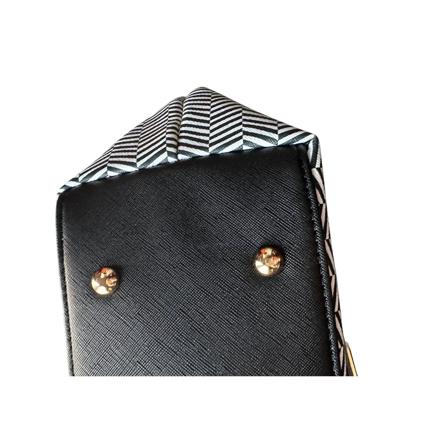 Trina Turk Optical Illusion Black & White Chevron 2 Way Tote NWT - Trina Trina Turk - tote bag - A+ Stuff