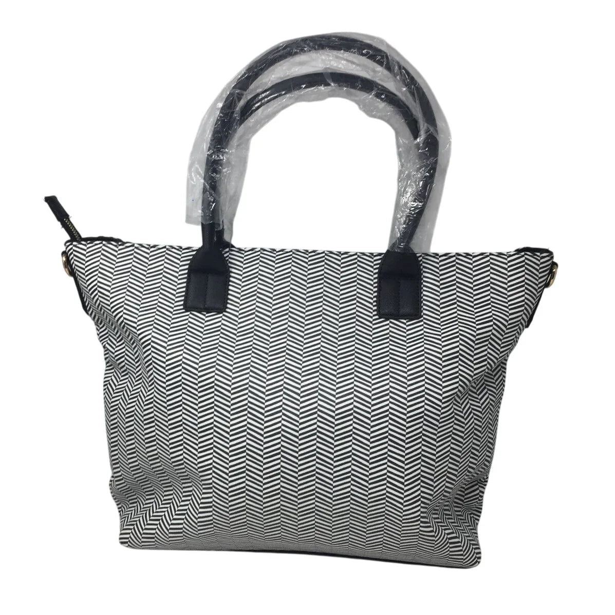 Trina Turk Optical Illusion Black & White Chevron 2 Way Tote NWT - Trina Trina Turk - tote bag - A+ Stuff