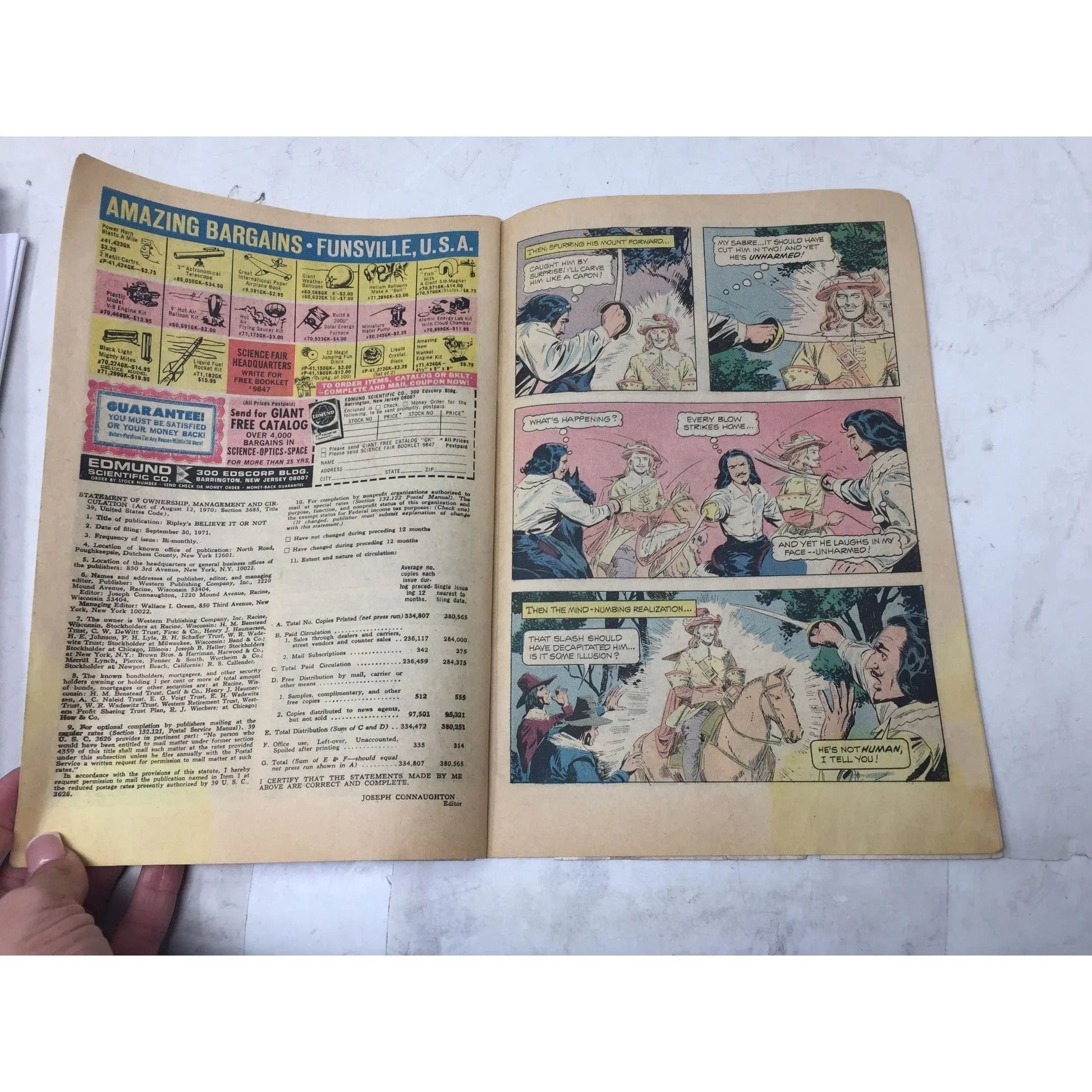 ''True Ghost Stories Ripley's Believe it or Not'' Vintage 1971 Comic Book - Ripley international limited - comic book - A+ Stuff