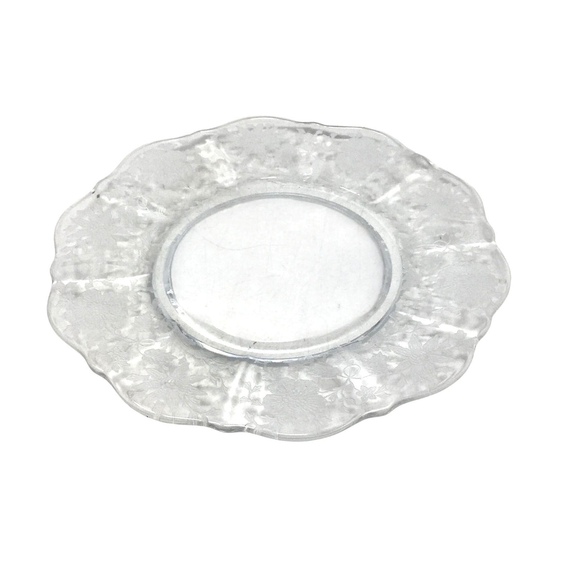 Vintage Cambridge Glass Wildflower Etched Bread & Butter Plate (6") Cambridge Glass Company  A+ Stuff Drinking, Dining & More