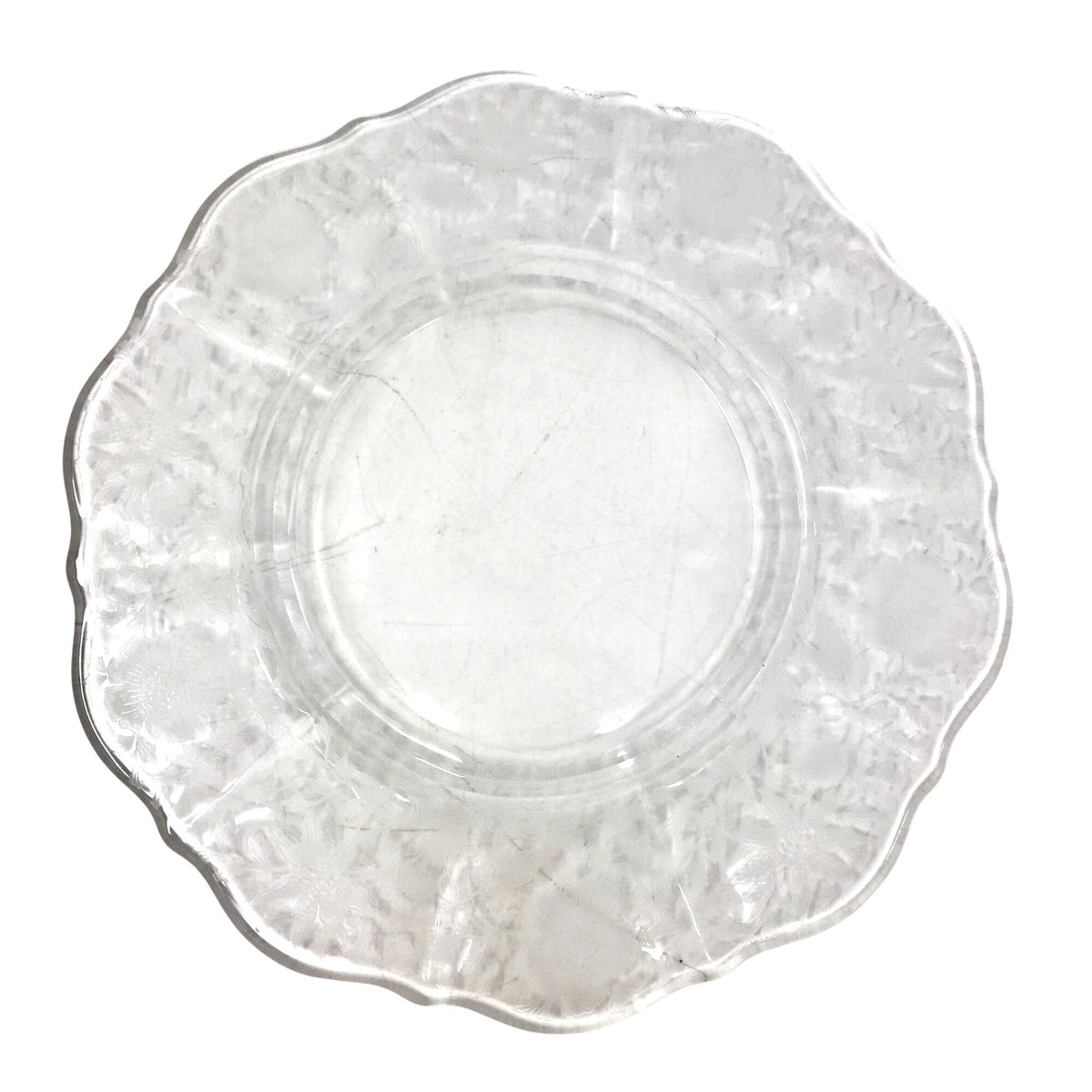 Vintage Cambridge Glass Wildflower Etched Bread & Butter Plate (6") Cambridge Glass Company  A+ Stuff Drinking, Dining & More