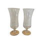 TWO (2) Clear Glass Footed Flute Glasses - A+ Stuff - Glass - A+ Stuff