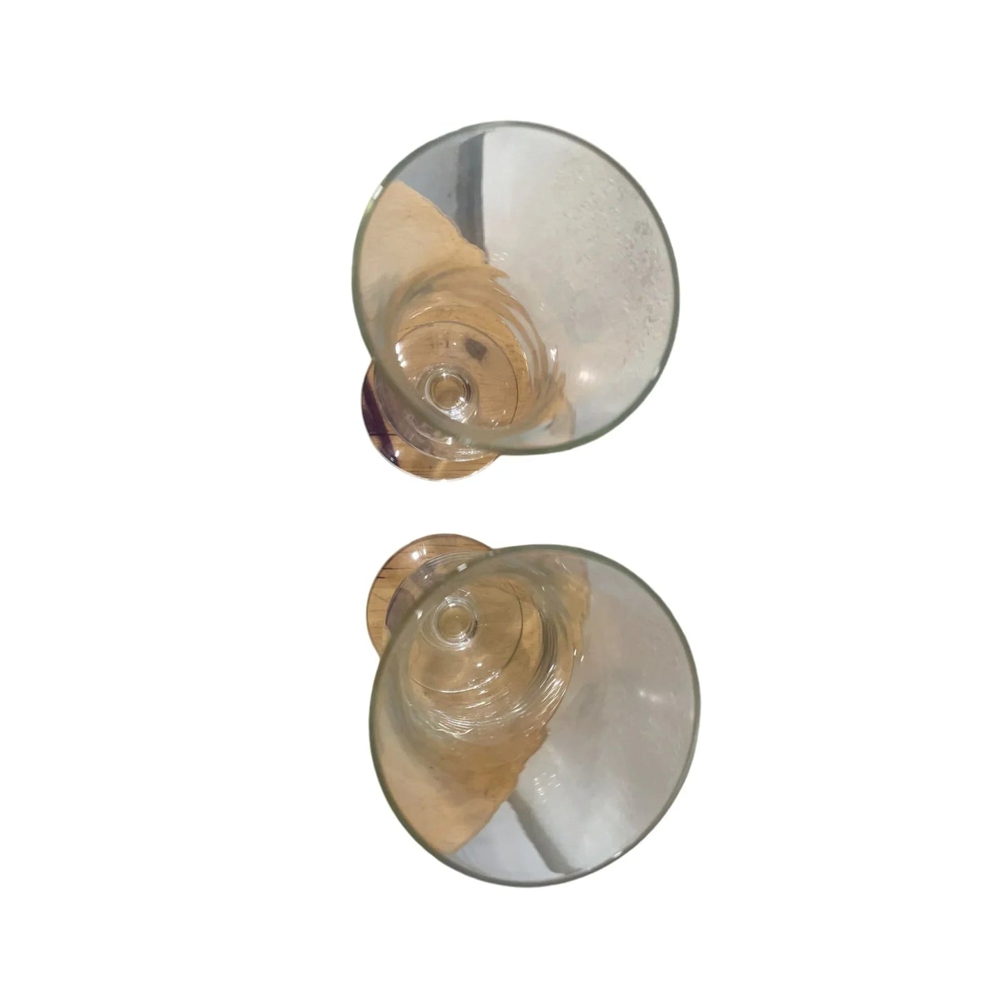 TWO (2) Clear Glass Footed Flute Glasses - A+ Stuff - Glass - A+ Stuff