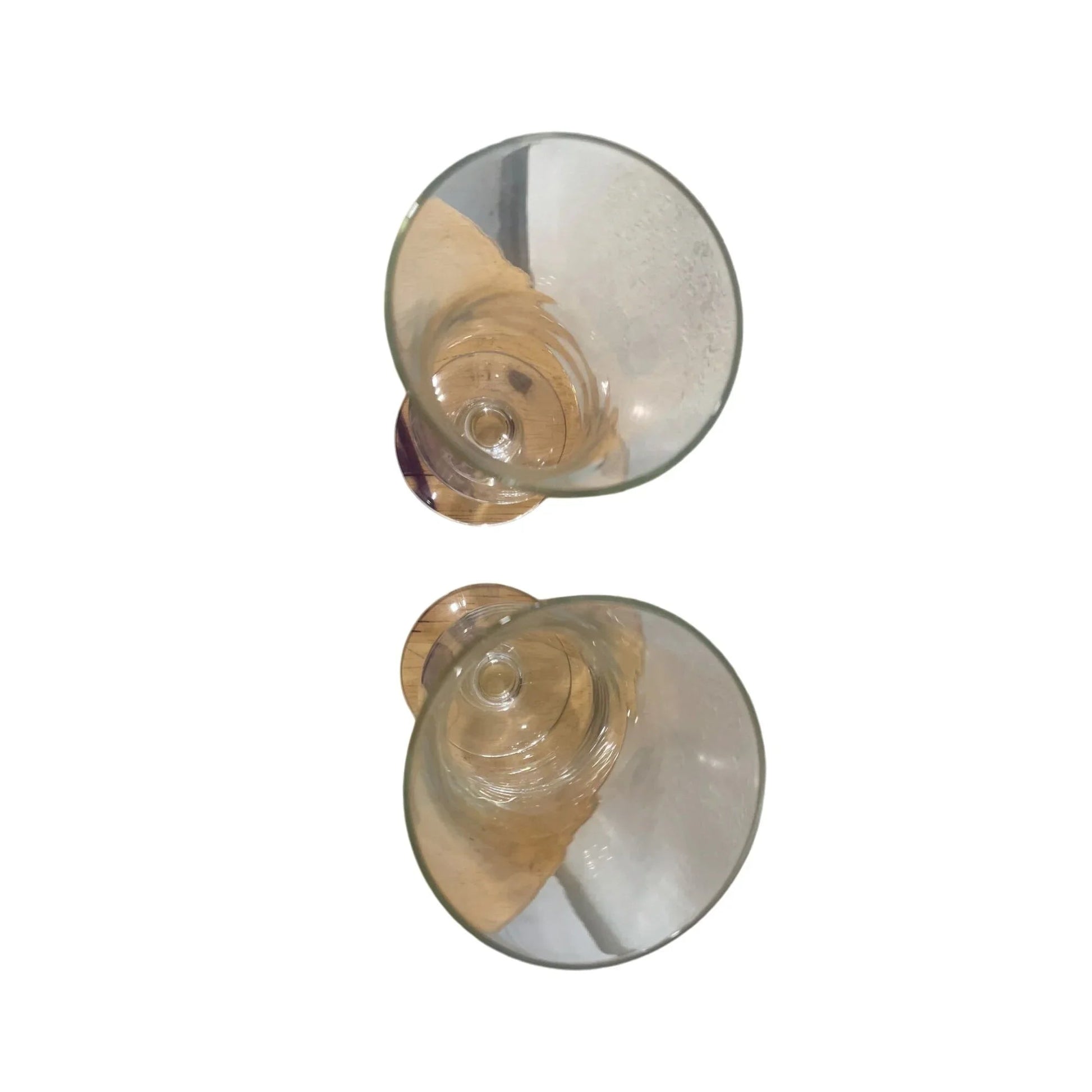 TWO (2) Clear Glass Footed Flute Glasses - A+ Stuff - Glass - A+ Stuff