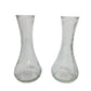 Two (2) Vintage Hoosier Glass Clear Glass Flower Vases - Hoosier glass - Vase or Holder - A+ Stuff