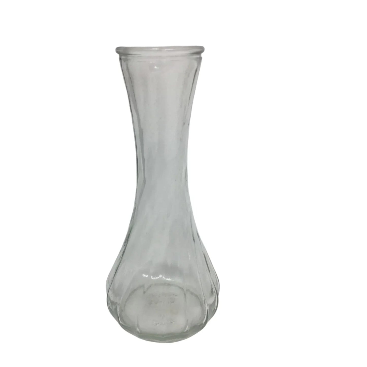 Two (2) Vintage Hoosier Glass Clear Glass Flower Vases - Hoosier glass - Vase or Holder - A+ Stuff
