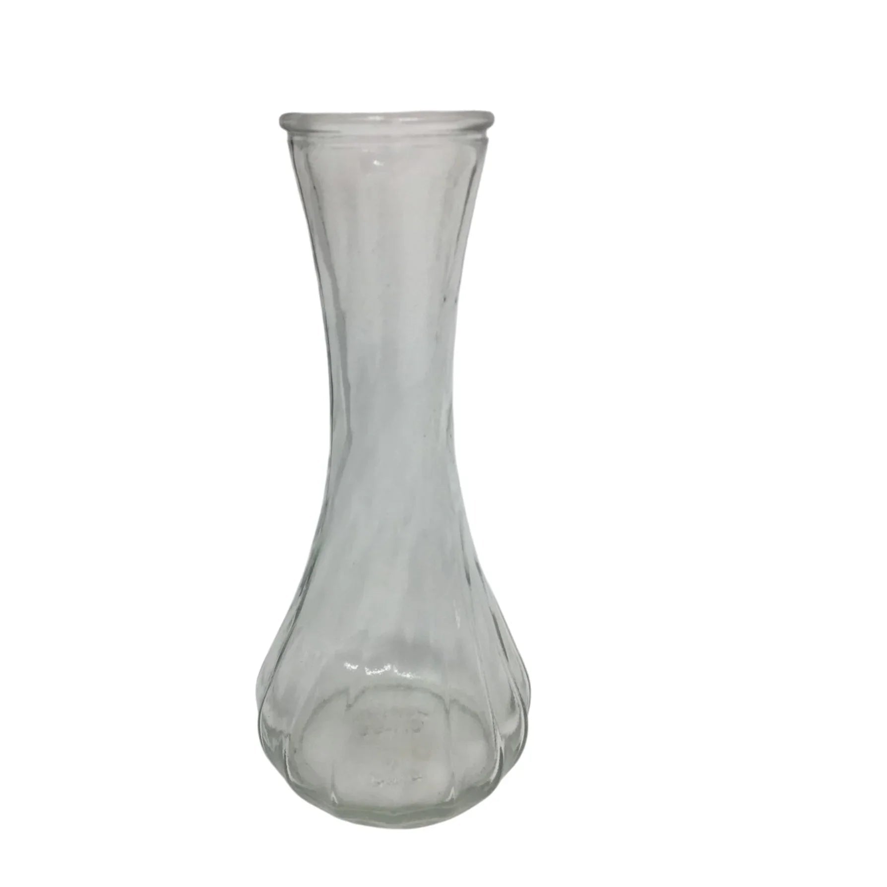 Two (2) Vintage Hoosier Glass Clear Glass Flower Vases - Hoosier glass - Vase or Holder - A+ Stuff
