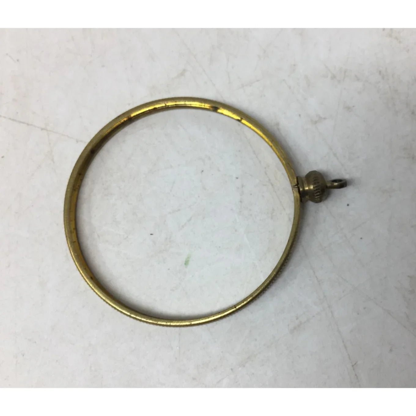 Two (2) Vintage Round Gold Tone Open Bezels/Pendants - A+ Stuff - Jewelry - A+ Stuff