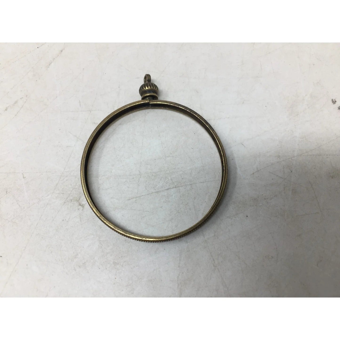 Two (2) Vintage Round Gold Tone Open Bezels/Pendants - A+ Stuff - Jewelry - A+ Stuff