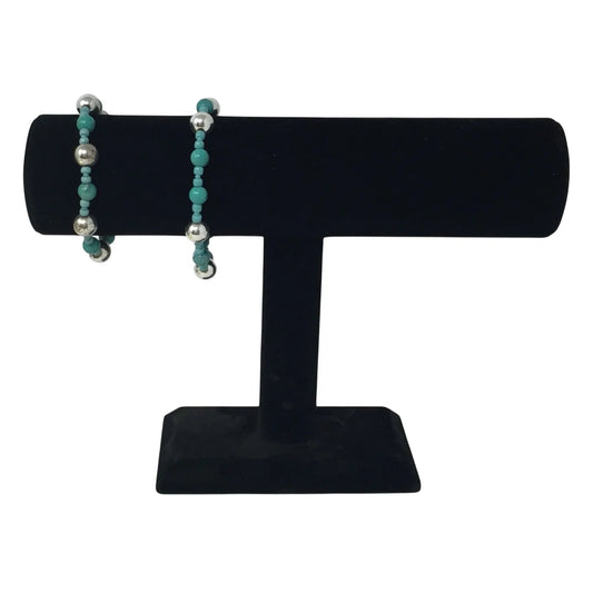 Two Blue and Silver Beaded Bracelets - A+ Stuff - Bracelet - A+ Stuff