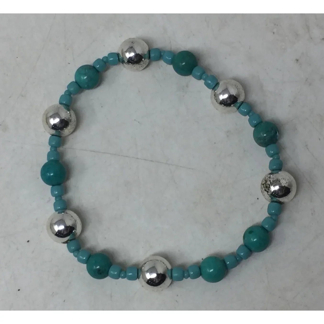 Two Blue and Silver Beaded Bracelets - A+ Stuff - Bracelet - A+ Stuff