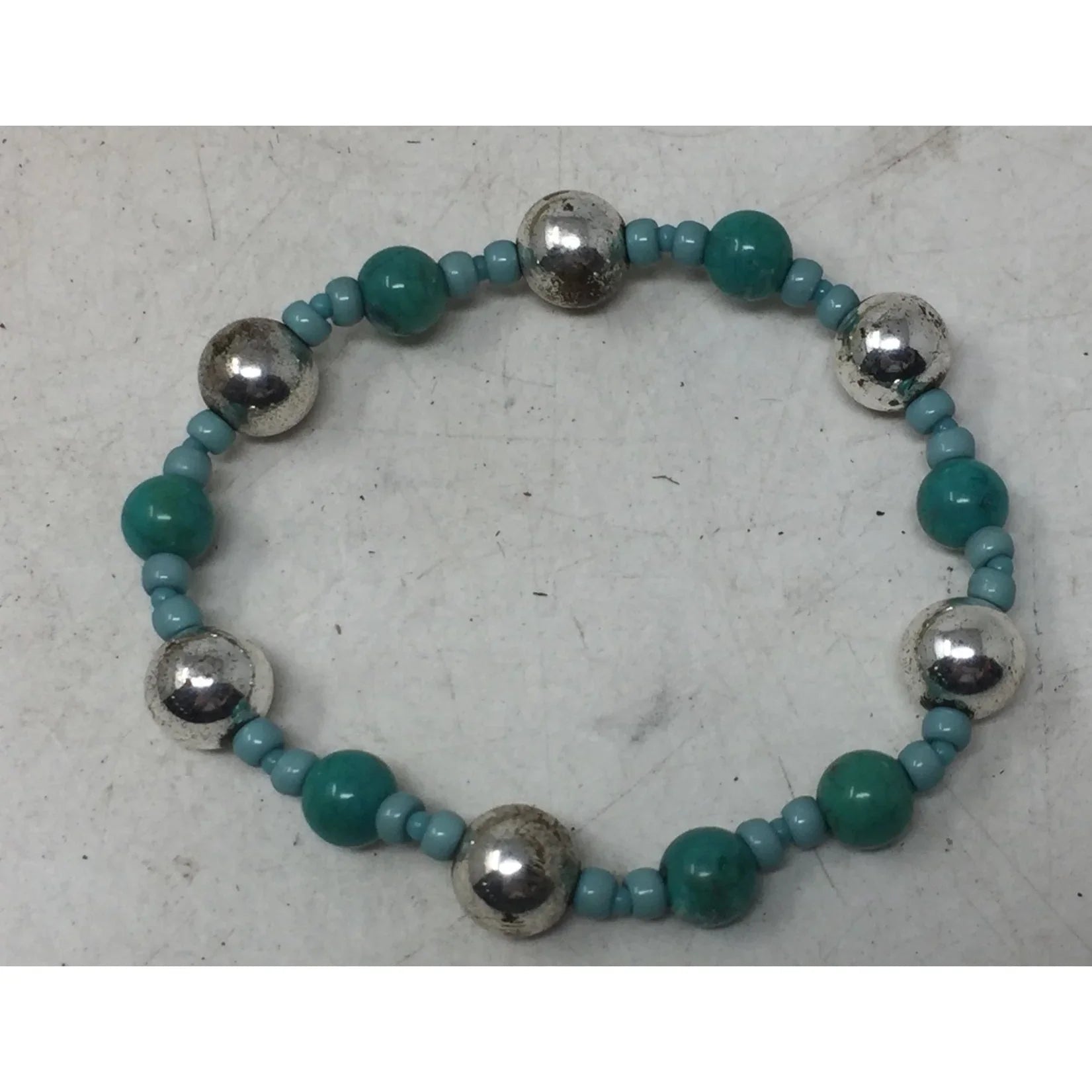 Two Blue and Silver Beaded Bracelets - A+ Stuff - Bracelet - A+ Stuff