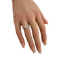 Two Tone Diamond Cluster Ring with Hearts on sides - size 7 - Unbranded - Diamond Ring - A+ Stuff