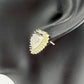 Two Tone Diamond Heart Stud Earrings in Sterling with 14 kt Gold Overlay - A+ Stuff