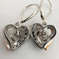 Two Tone Interlocking Hearts Diamond Accent Earrings - Earrings - A+ Stuff