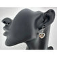 Two Tone Interlocking Hearts Diamond Accent Earrings - Earrings - A+ Stuff