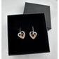 Two Tone Interlocking Hearts Diamond Accent Earrings - Earrings - A+ Stuff