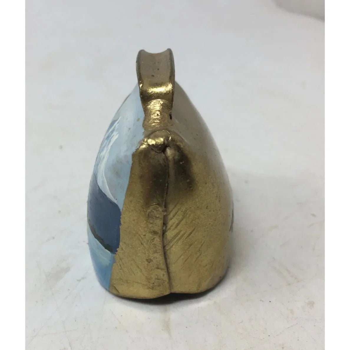 Two Vintage Hand Painted Montreux Miniature Gold Tone Cow Bells - A+ Stuff - Collectibles - A+ Stuff