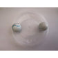 Two Vintage Milky White Shooter Marbles with Blue and Orange Stripes on them - A+ Stuff - Collectibles - A+ Stuff