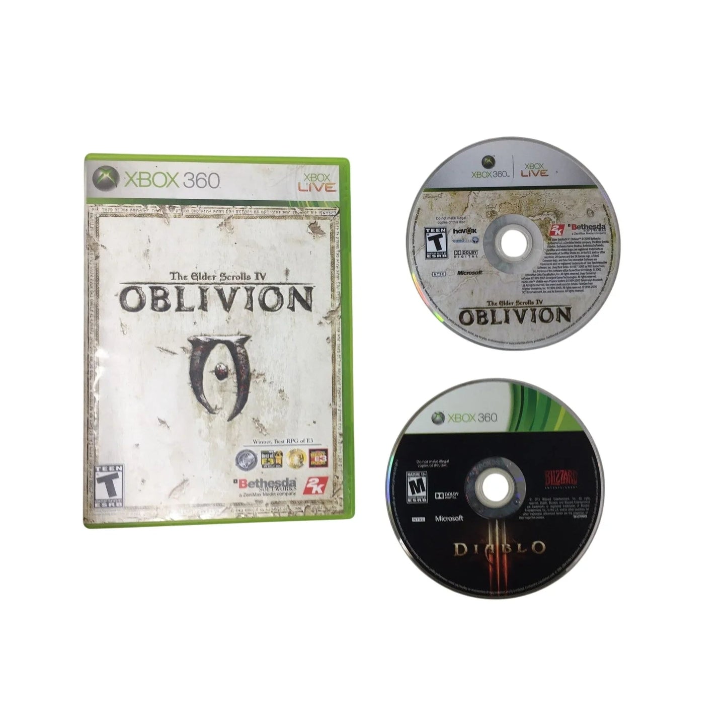 Two XBOX 360 Games - Oblivion and Diablo - A+ Stuff - Games - A+ Stuff