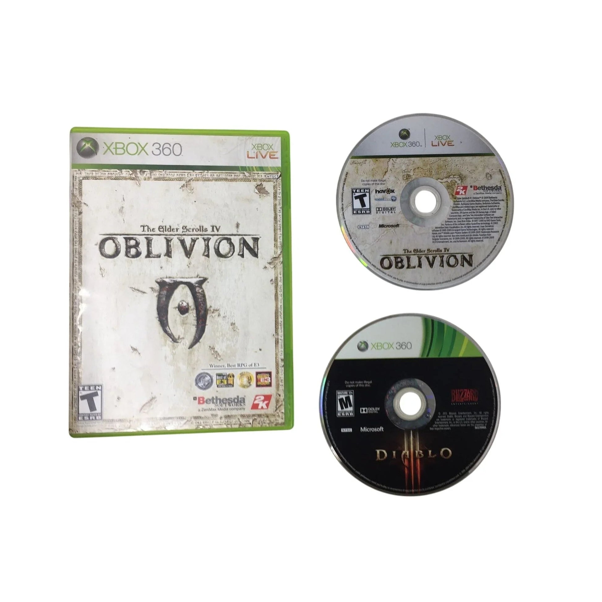 Two XBOX 360 Games - Oblivion and Diablo - A+ Stuff - Games - A+ Stuff