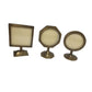 Two's Company Gold Tone Footed 3 by 3 Double Sided Photo Frames - A+ Stuff - Photo Frame - A+ Stuff