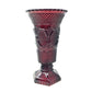 Vintage Avon 1876 Cape Cod Ruby Red Glass Footed Flower Vase 8" Avon  A+ Stuff Vase or Holder
