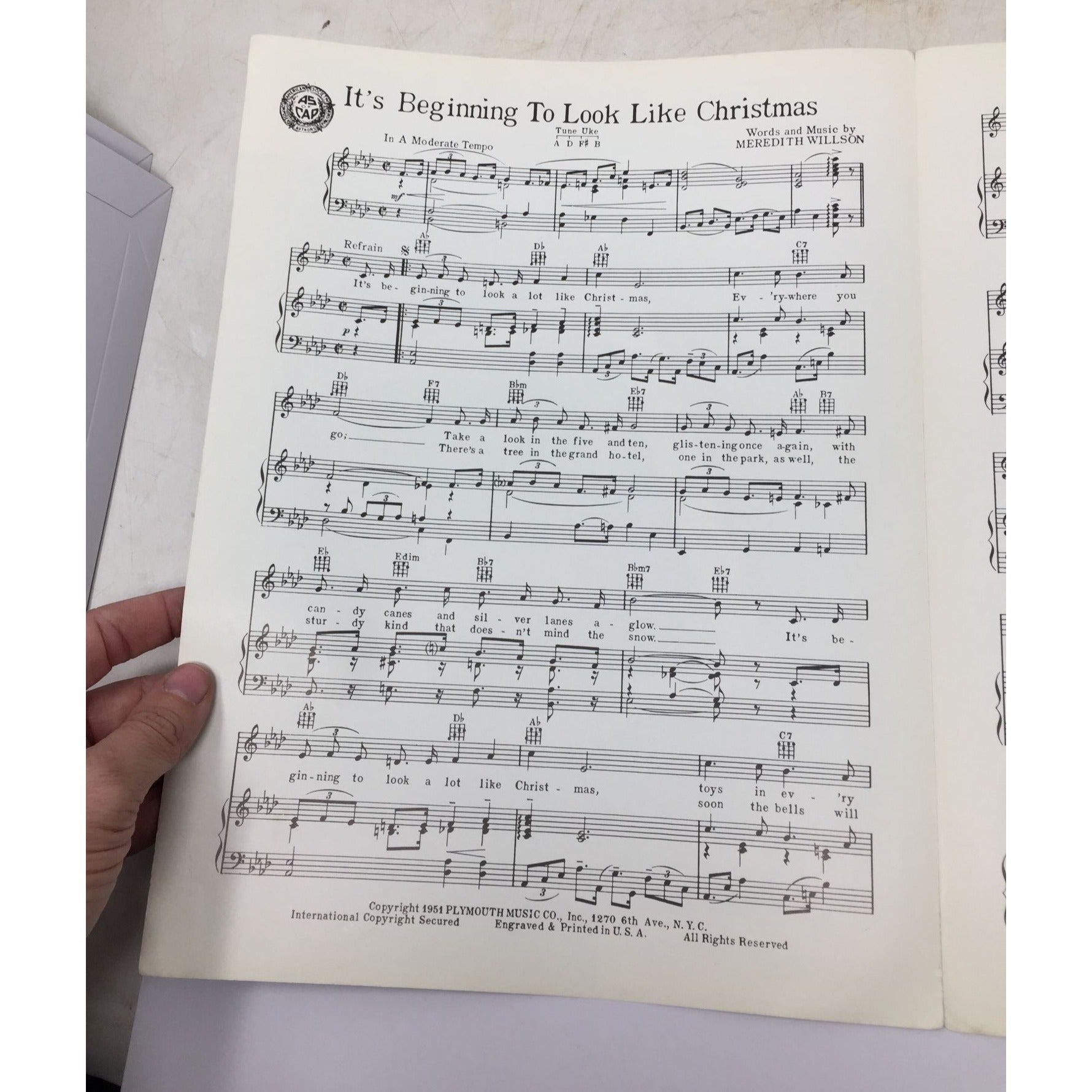 vintage Perry Como sheet music cover for the song "It's Beginning to Look Like Christmas." A+ Stuff  A+ Stuff