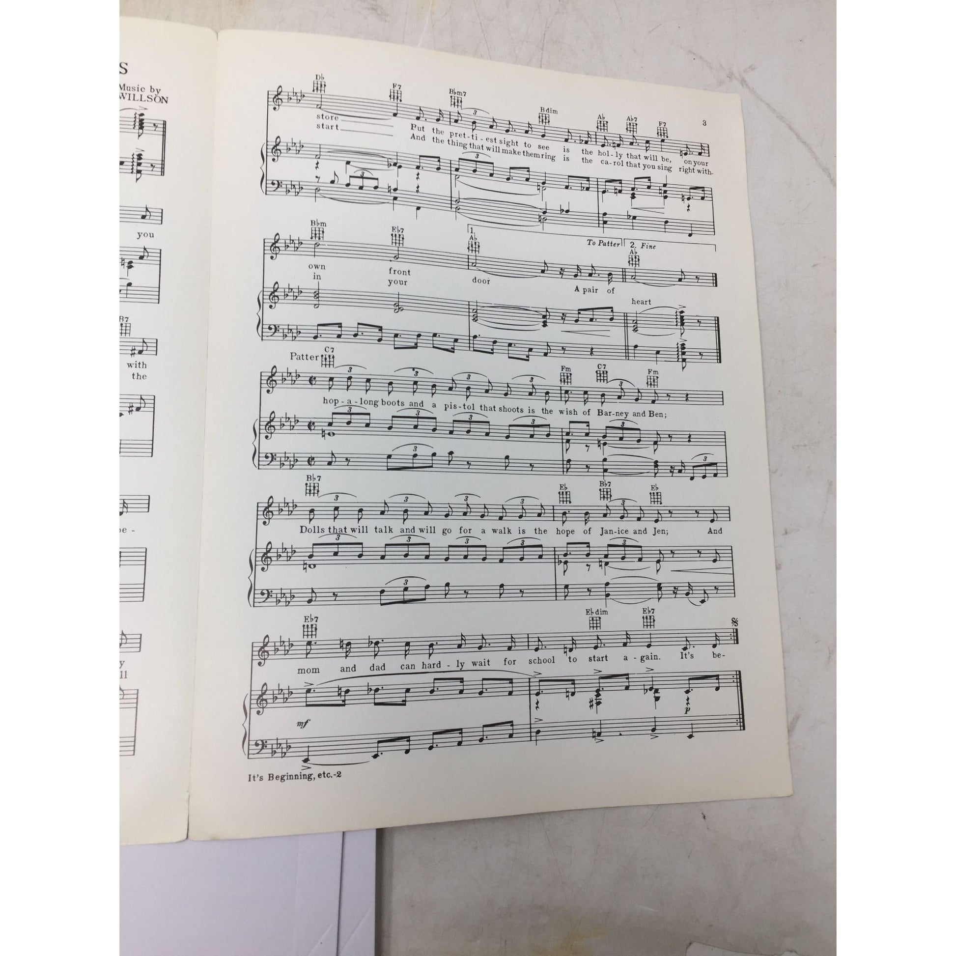 vintage Perry Como sheet music cover for the song "It's Beginning to Look Like Christmas." A+ Stuff  A+ Stuff