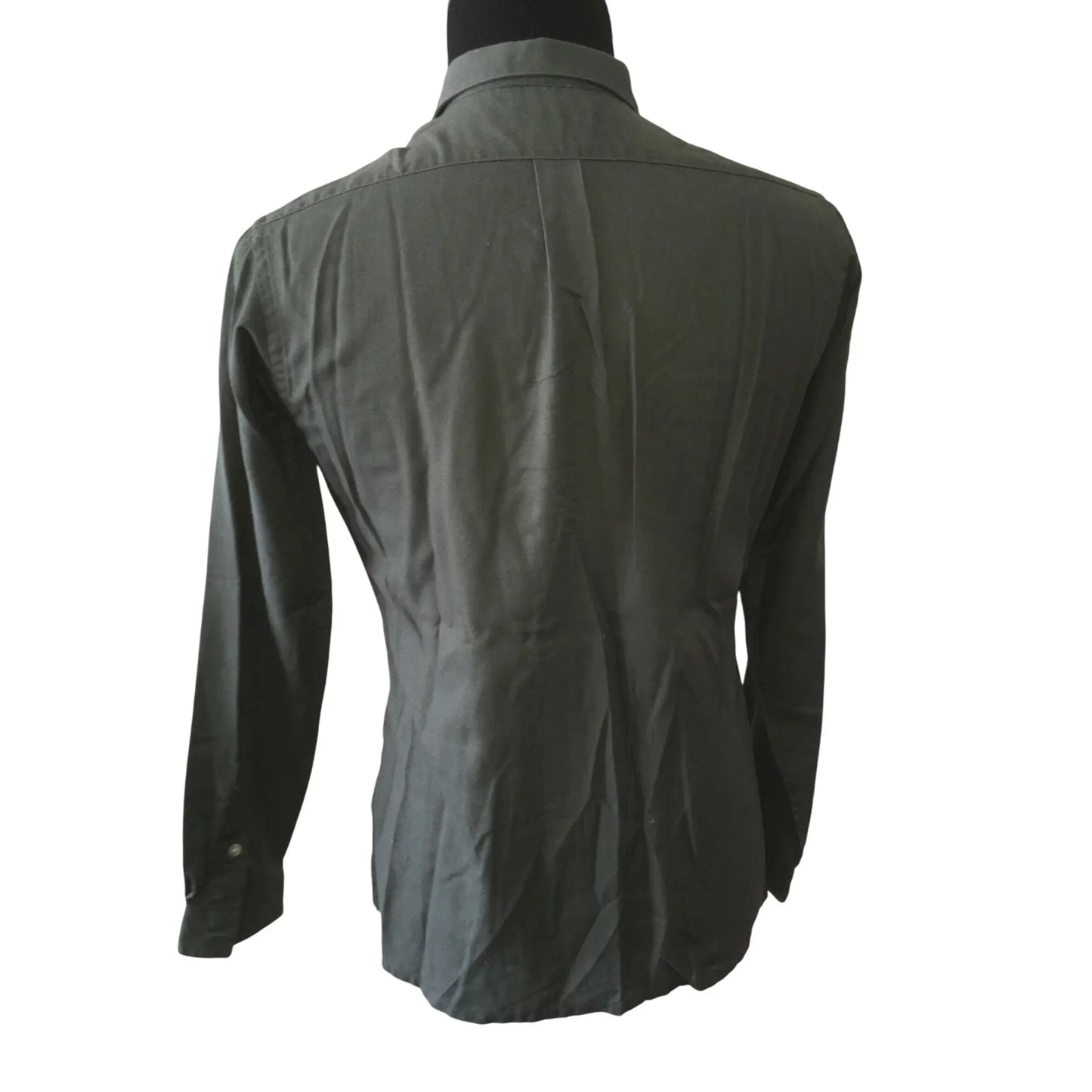 Don Robbie Olive Green Size Medium Long Sleeved Button Up Shirt - A+ Stuff