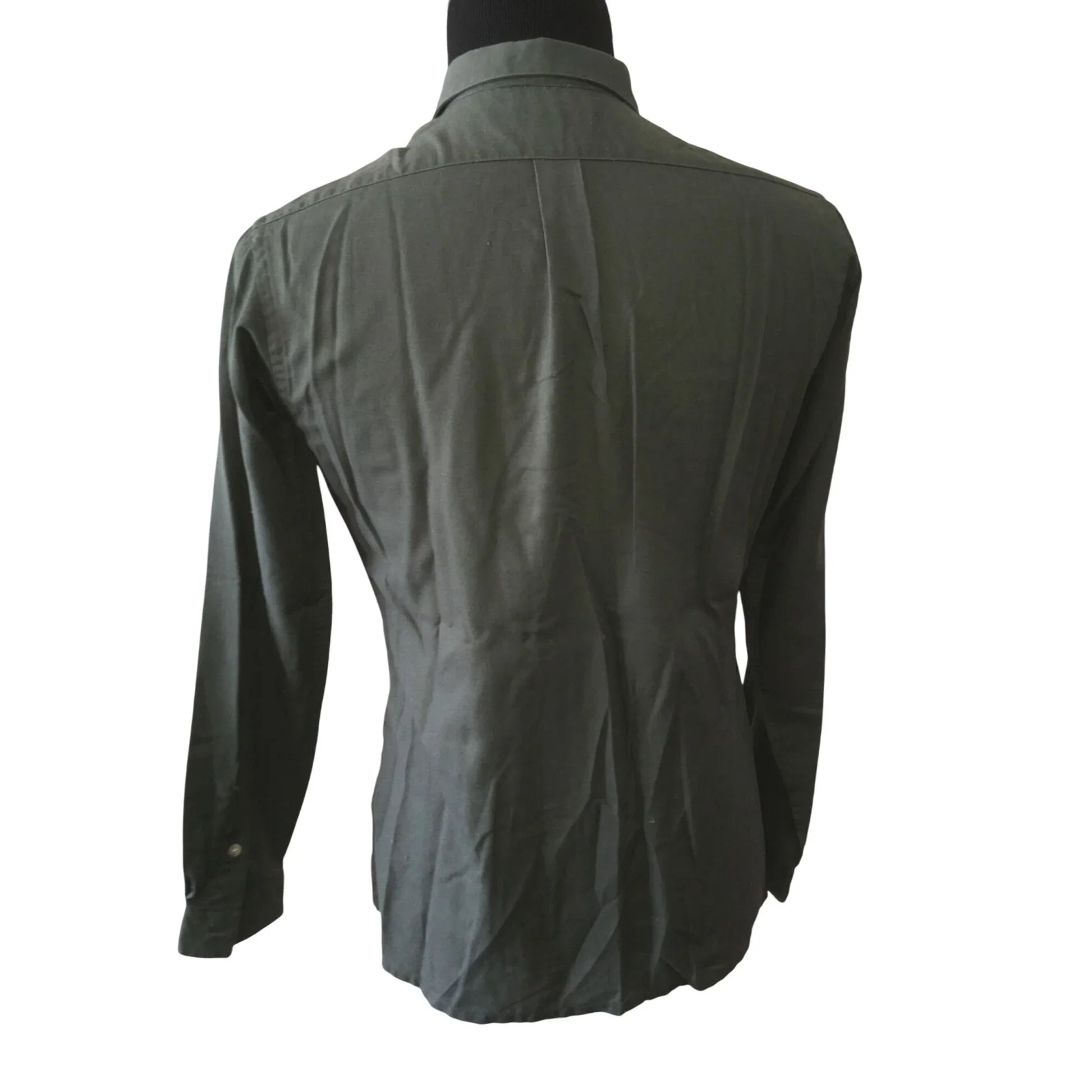 Don Robbie Olive Green Size Medium Long Sleeved Button Up Shirt - A+ Stuff