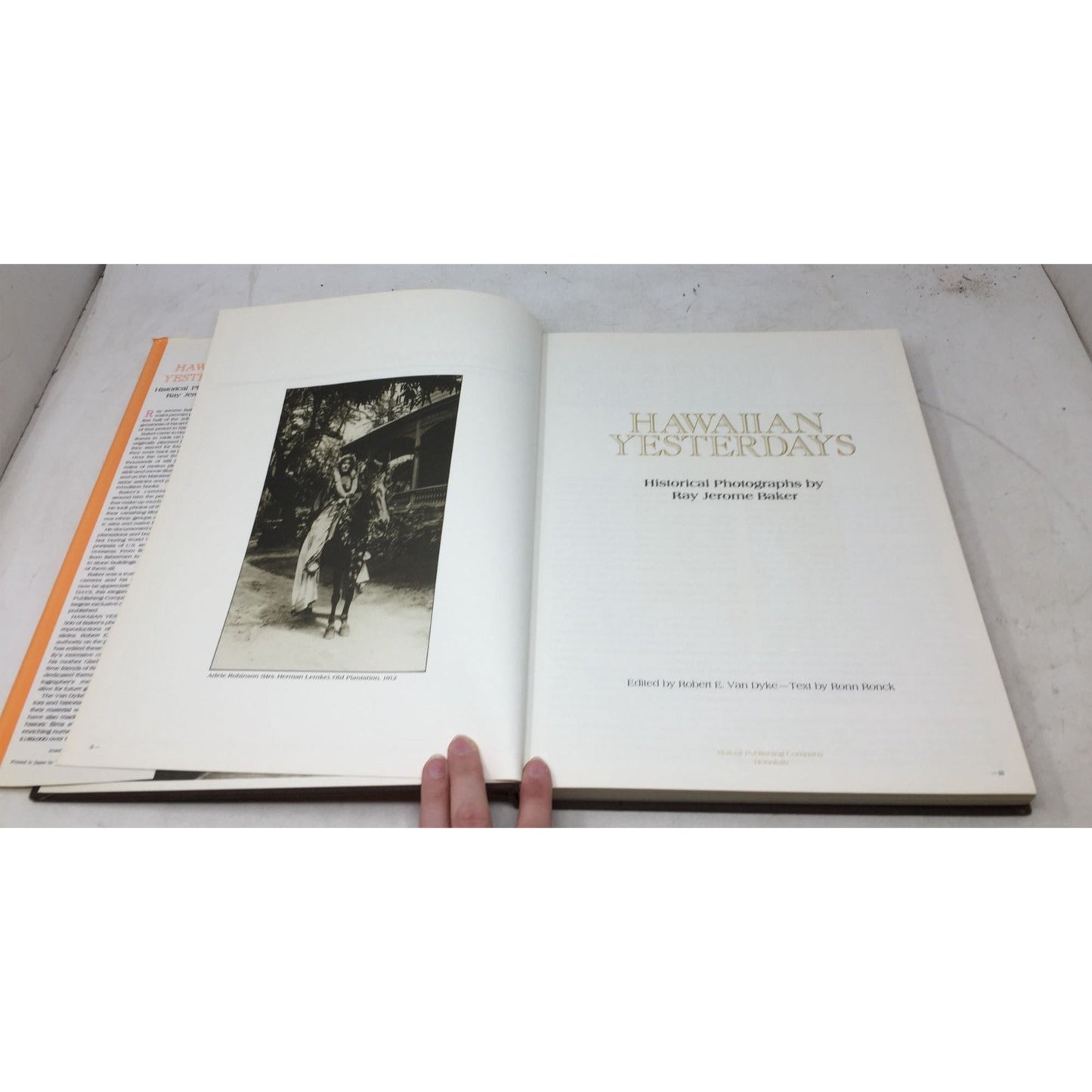 This is a hardcover copy of "Hawaiian Yesterdays: Historical Photographs by Ray Jerome Baker" A+ Stuff  A+ Stuff