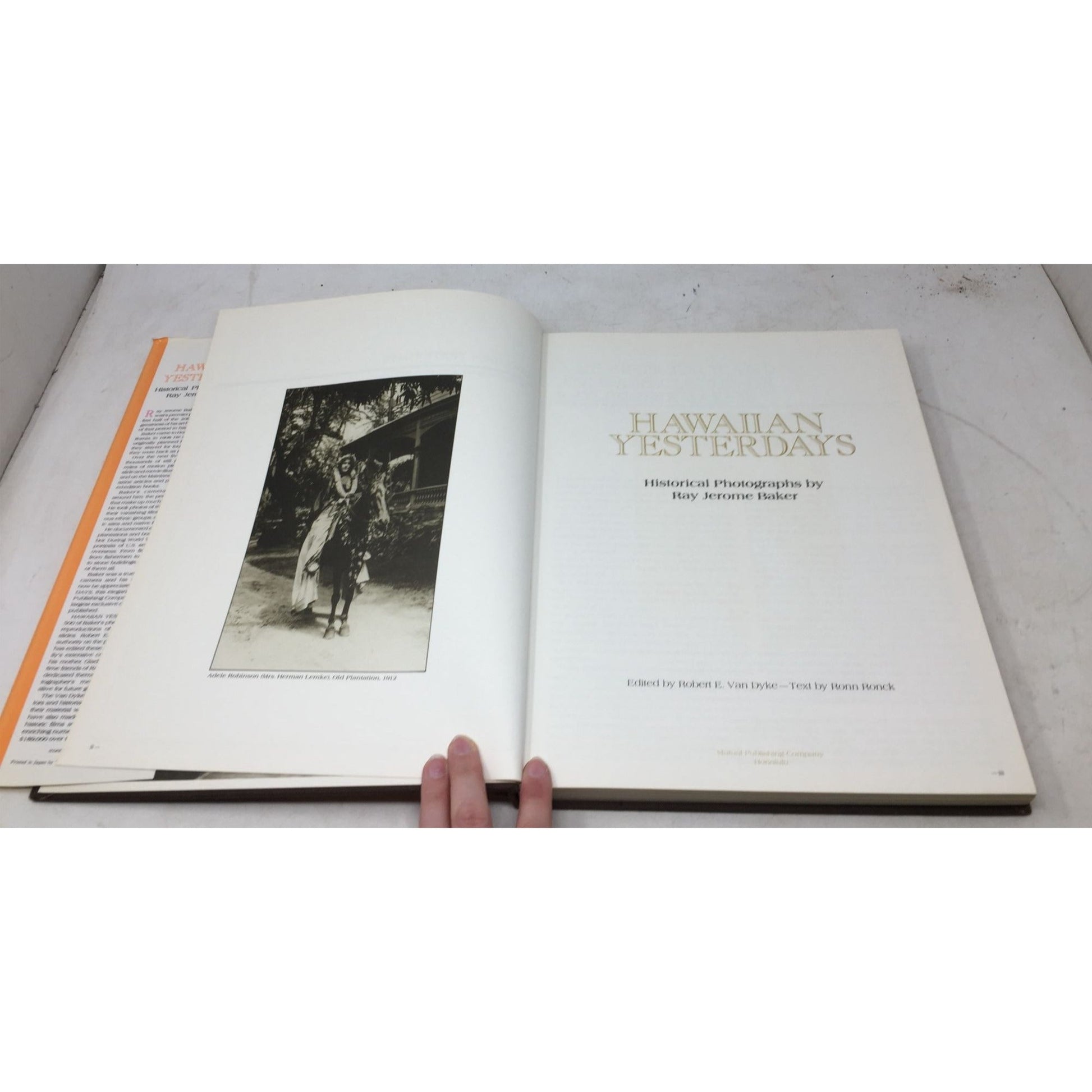 This is a hardcover copy of "Hawaiian Yesterdays: Historical Photographs by Ray Jerome Baker" A+ Stuff  A+ Stuff