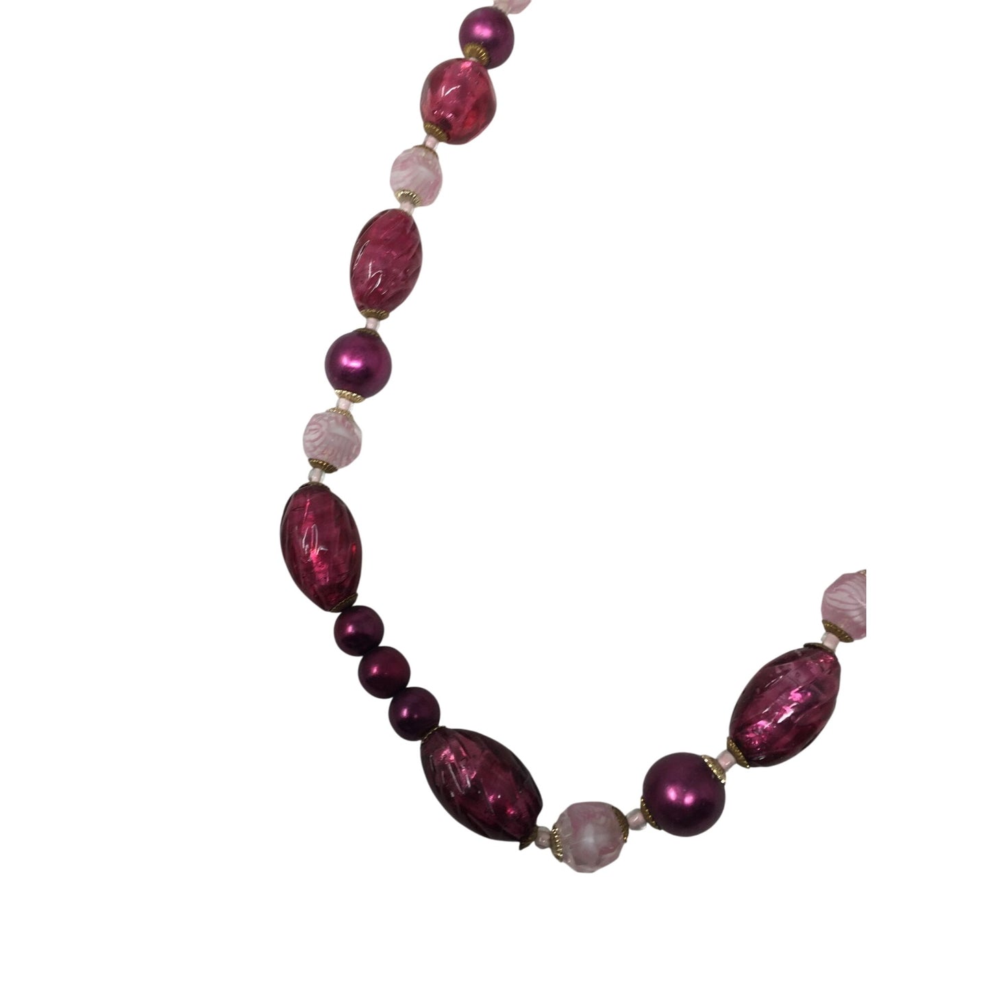 Womens Pink Beaded Neclace