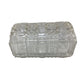 Vintage Rectangular Treasure Chest Clear Glass Trinket Box/Jewelry Box