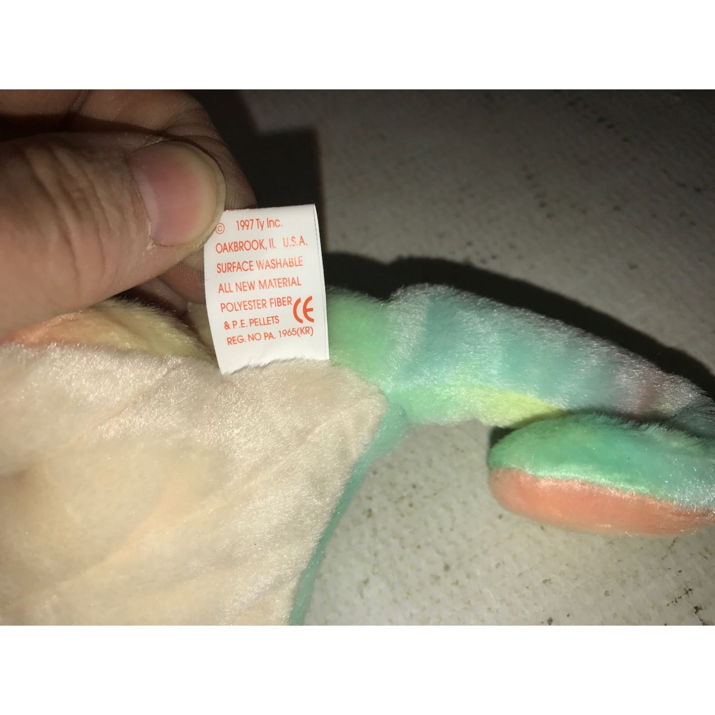 1997 Rainbow the Chameleon Beanie Baby TY Beanie Baby  A+ Stuff Plush Toys / Stuffed Animals