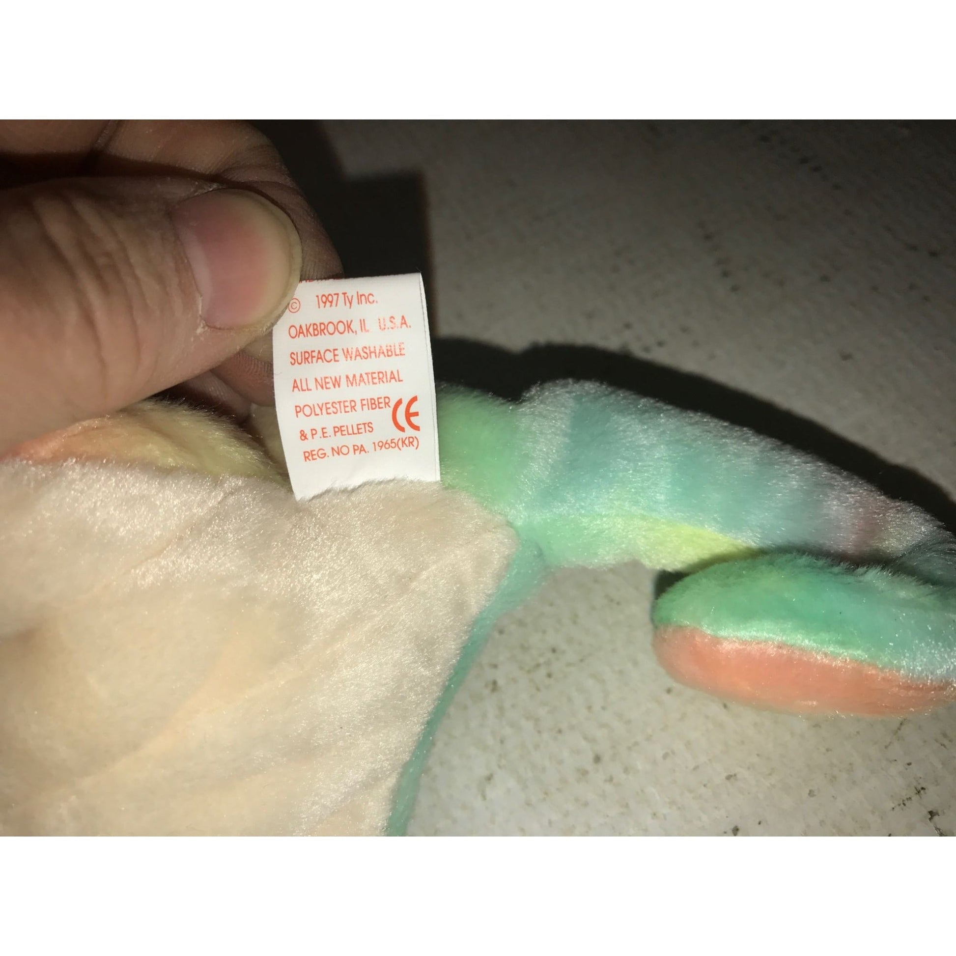 1997 Rainbow the Chameleon Beanie Baby TY Beanie Baby  A+ Stuff Plush Toys / Stuffed Animals