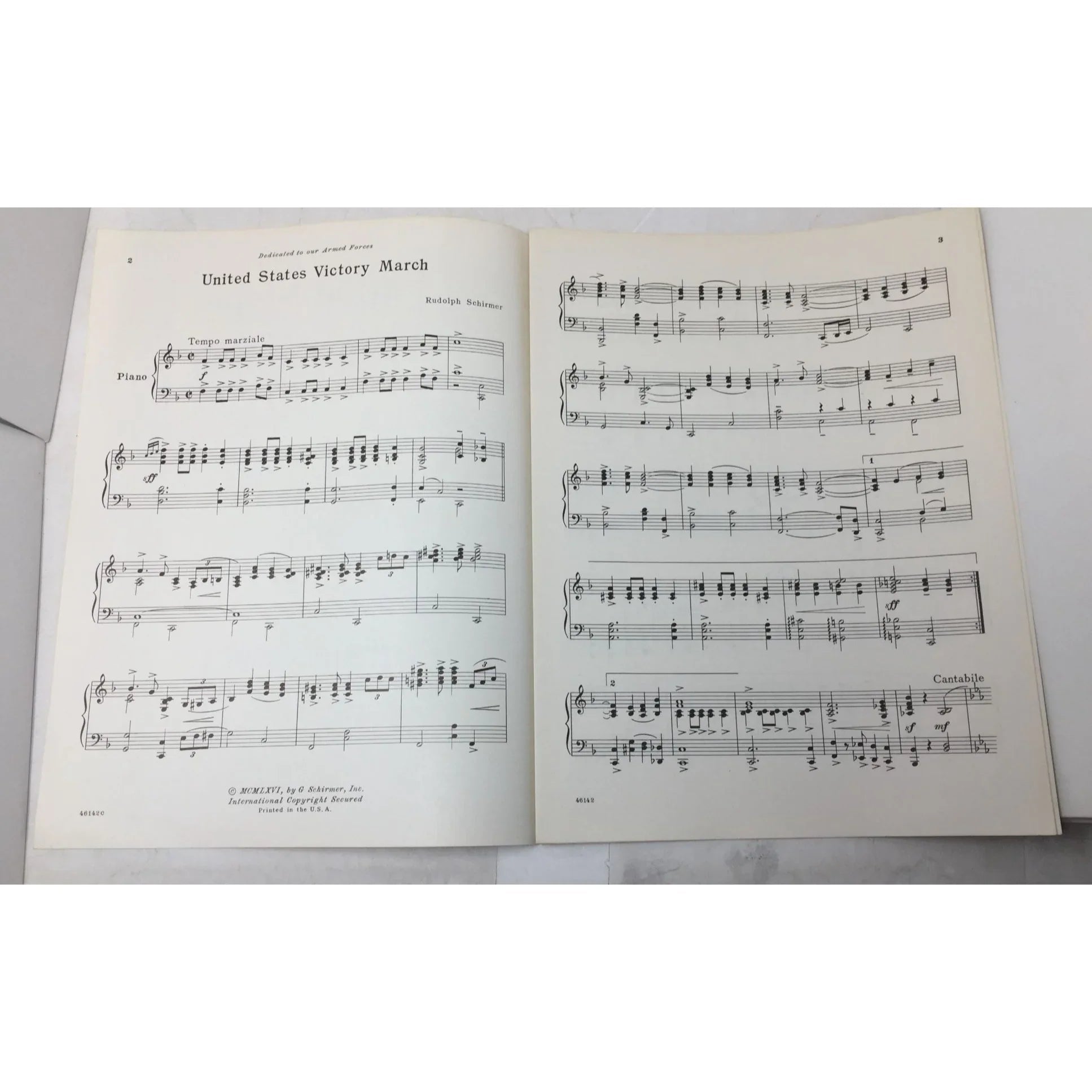 United States Victory March For the piano by Rudolph Schirmer - A+ Stuff - SHEET MUSIC - A+ Stuff