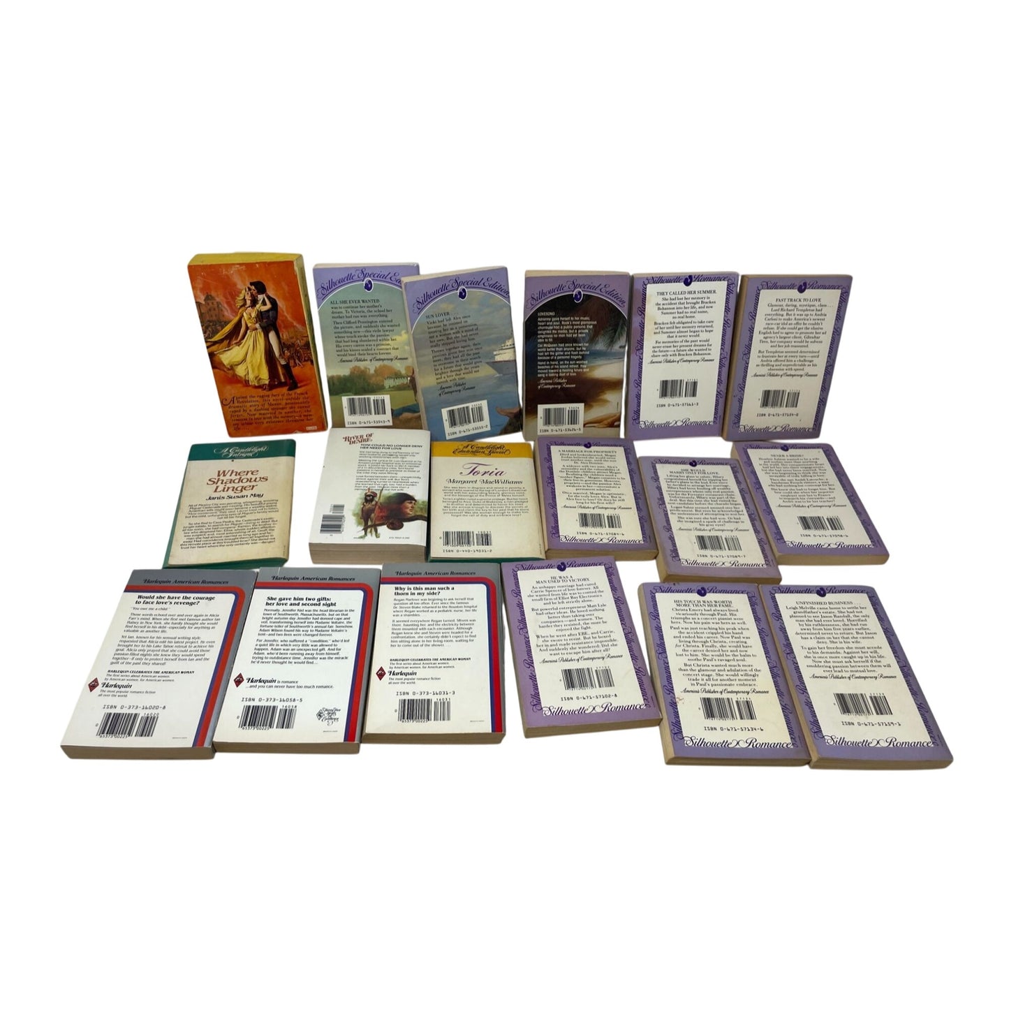 Vintage Romance Novels (18 Titles) - Harlequin and Others - Well Kept Collection!