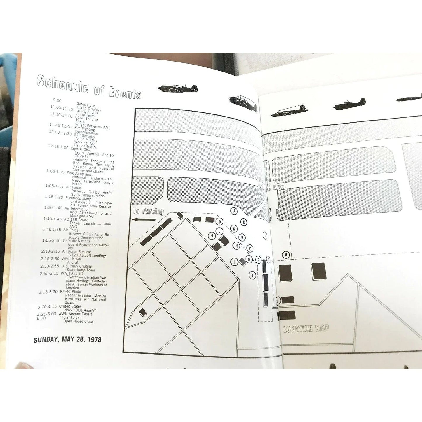 USA Navy Blue Angels 1978 Air Show Rickenbacker AFB Open House Program - US Navy - Event Program - A+ Stuff