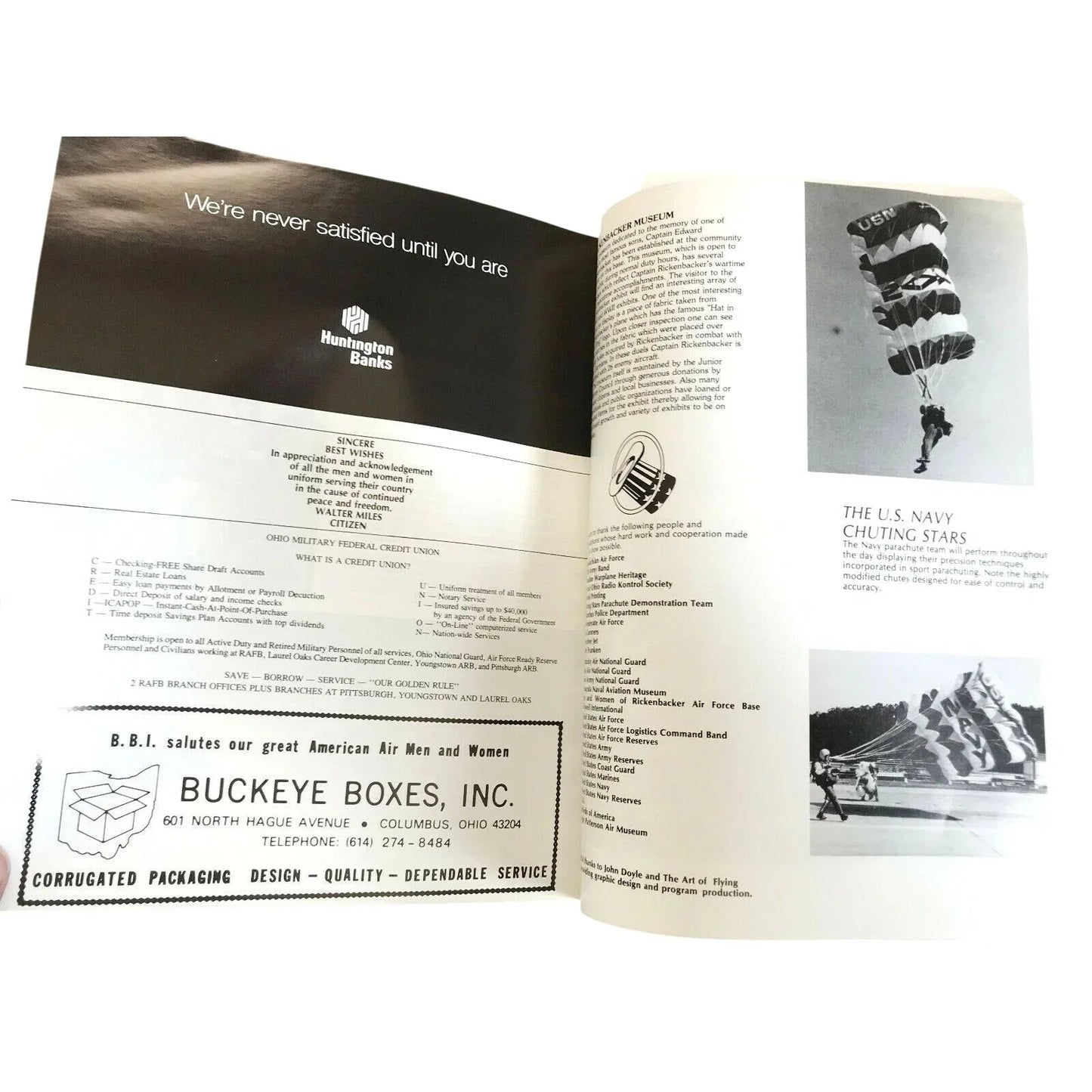 USA Navy Blue Angels 1978 Air Show Rickenbacker AFB Open House Program - US Navy - Event Program - A+ Stuff