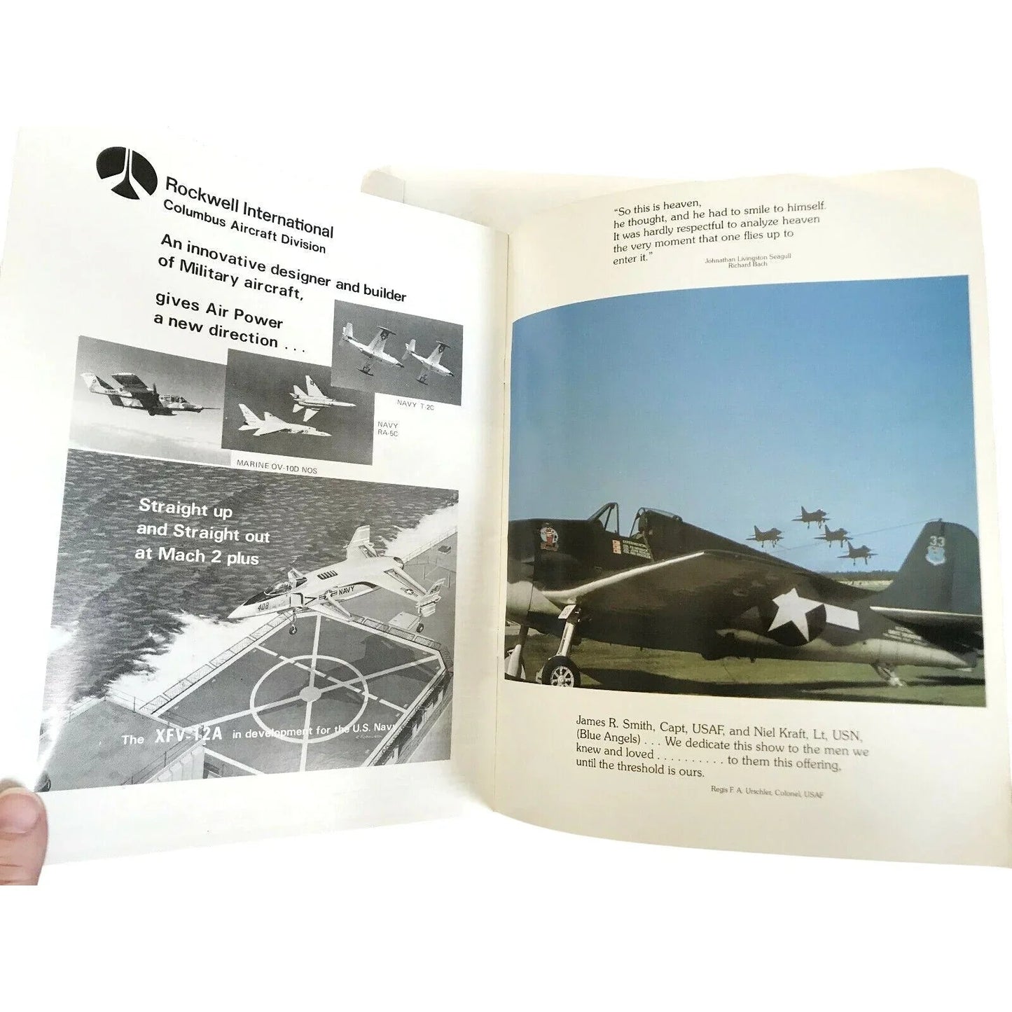 USA Navy Blue Angels 1978 Air Show Rickenbacker AFB Open House Program - US Navy - Event Program - A+ Stuff