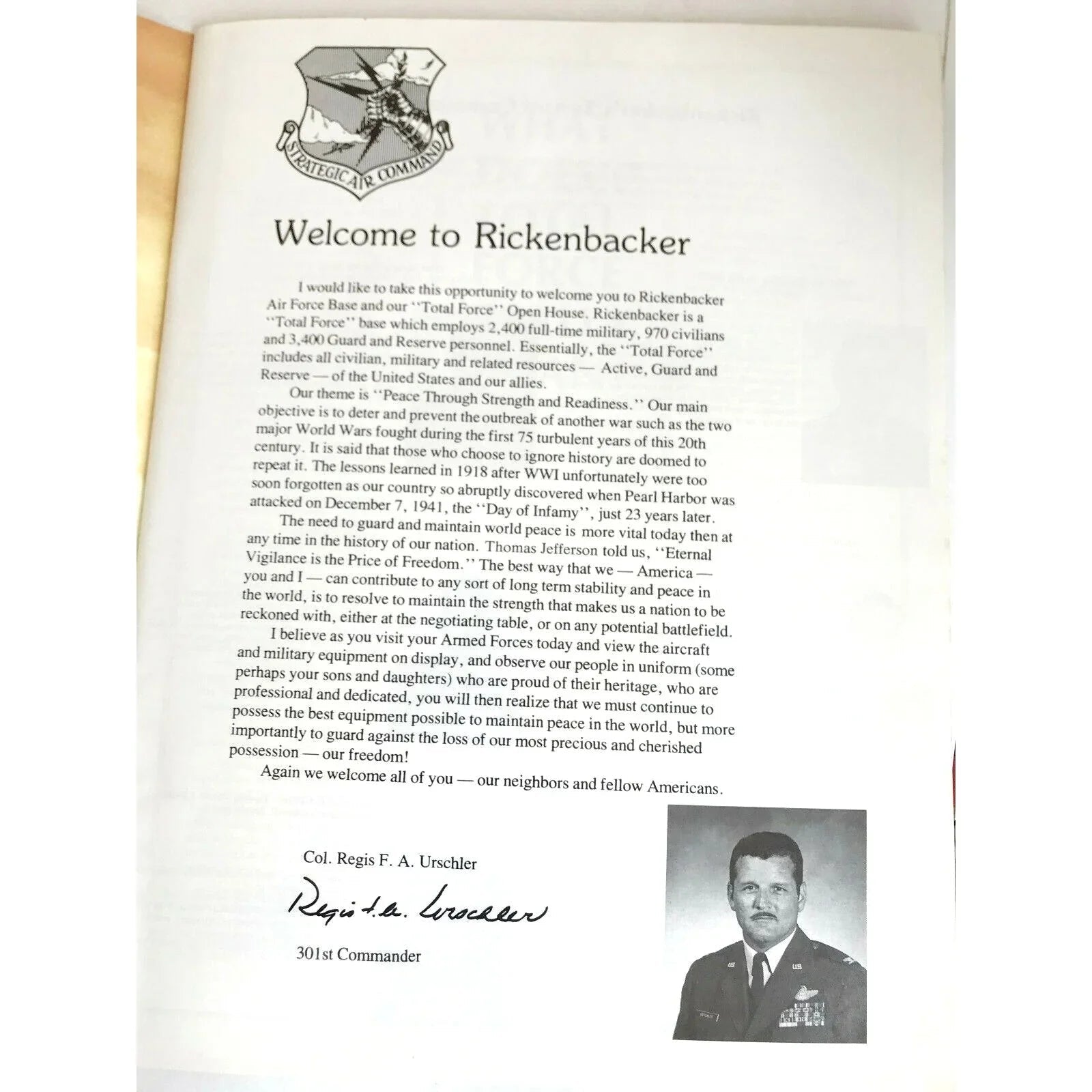 USA Navy Blue Angels 1978 Air Show Rickenbacker AFB Open House Program - US Navy - Event Program - A+ Stuff