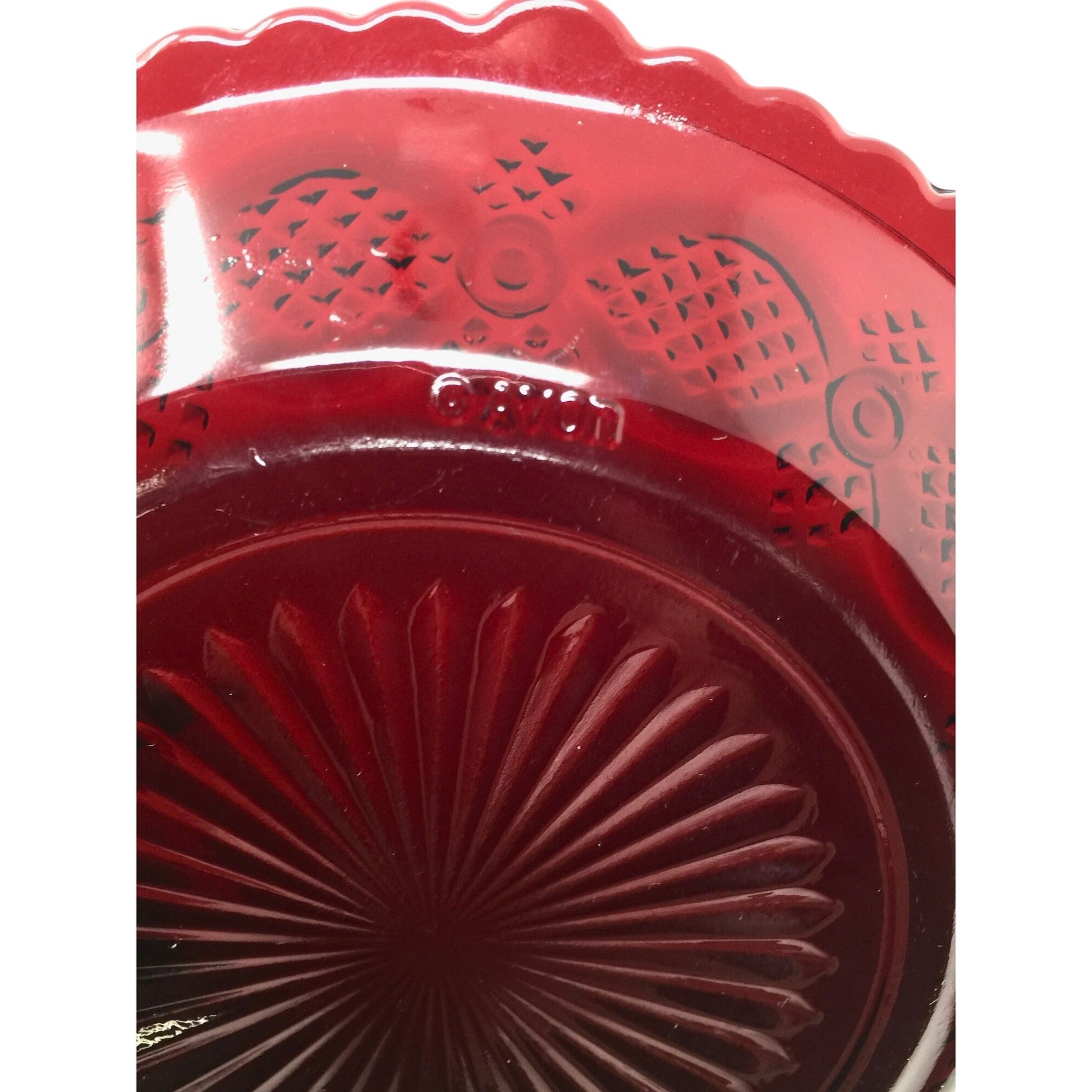 Vintage Avon 1876 Cape Cod Ruby Red Glass Bread and Butter Plate ( 5.5") AVON  A+ Stuff Drinking, Dining & More