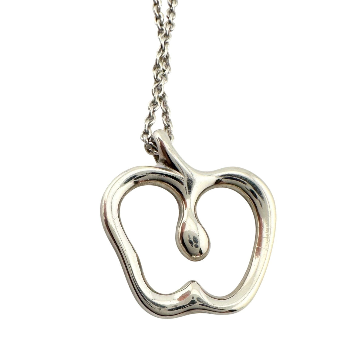 Tiffany & Co Apple Necklace in Sterling Silver 16" Chain A+ Stuff  A+ Stuff